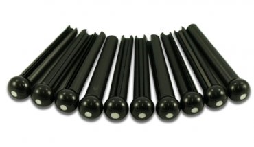 Bridge pins 6pic Black plastic 3,8mm