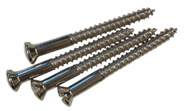 Skruv Halsmontering USA sprskruv 4st Nickel