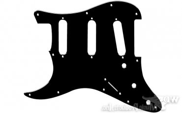 Pickguard LEFT USA  Black 3PLY SSS