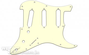 Pickguard USA Parchment 3PLY SSS