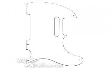 Pickguard White USA 1PLY Tele 5 hole