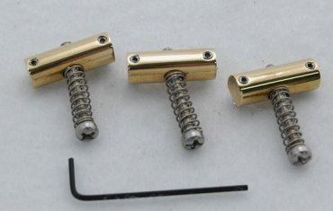 Callaham 3 Slant Compensated Tele Saddles Brass