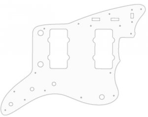 Plektrumskydd Jazzmaster USA Vitt 3-lagers