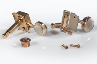 Faber Kluson style tuners, 6 in line, gold aged