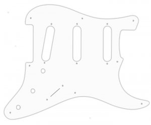 Plektrumskydd Strata USA 8-h�ls Vitt SSS 1L 8 h�l
