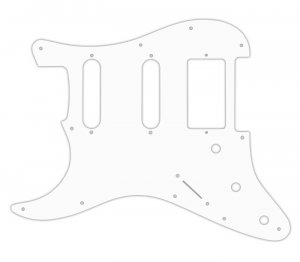 Pickguard USA Left White 3PLY HSS