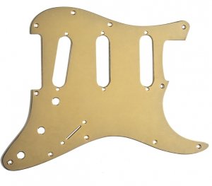 Plektrumskydd Fender org Gold Anodized 57 8-h�ls