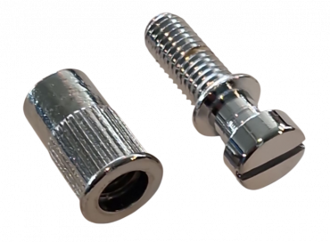 Bussning med skruv Strnghllare krom 2 st