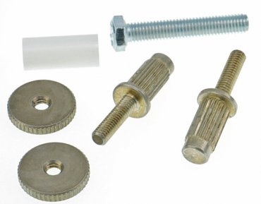 Faber '59 ABR-1 converter studs, 7mm/6-32inch, BRASS, Aged Nicke