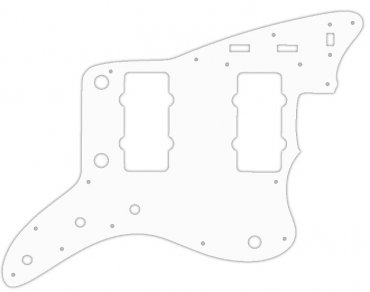 Plektrumskydd Jazzmaster USA Vitt 3-lagers