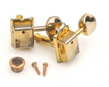Faber Kluson style tuners, 6 in line, gold aged