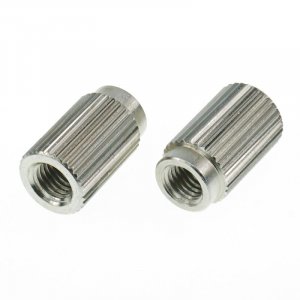 Faber 5/16-24 Inch Tailpiece Inserts (pair) Steel, nickel plated