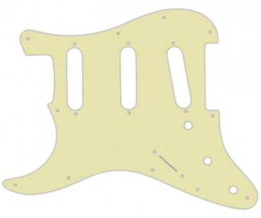 Pickguard USA Mint green 3PLY SSS LEFT HAND