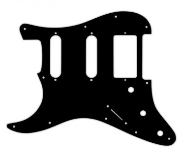 Pickguard USA Left Black 3PLY HSS