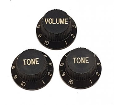 Strat Knob Set USA Black