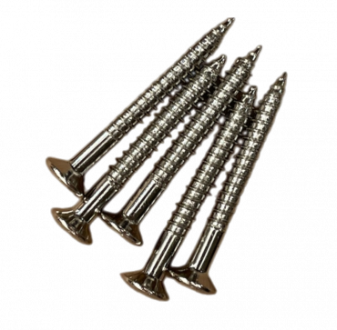 Skruv Stallmontering/Axelbandsknopp 3X25 5 st Nickel