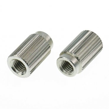 Faber 5/16-24 Inch Tailpiece Inserts (pair) Steel, nickel plated