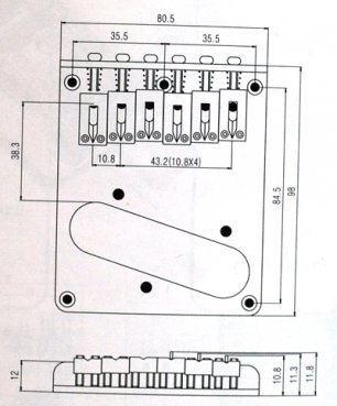 Bridge for Tele 6 solid sadles