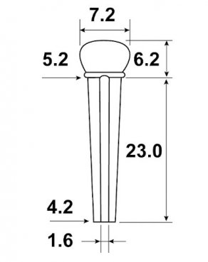 Stallpinnar Bone w dot