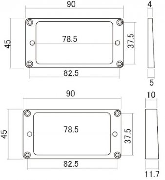 Mounting ring Gibson LP Flat top 1 set Cream