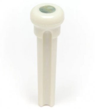 TUSQ Presentation Bridge Pins 4mm White/Paua Dot (6 Pcs)
