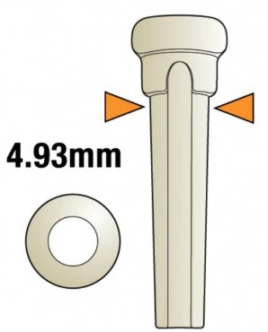 TUSQ Presentation Bridge Pins 4mm White / M.O.P. Dot (6 Pcs)
