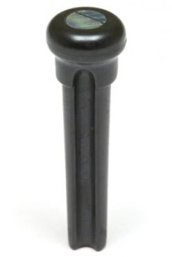 TUSQ Presentation Bridge Pins 4mm Black / Paua Dot (6 Pcs)