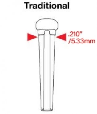 TUSQ Traditional Bridge Pins 2mm Black / White Dot (6 Pcs)