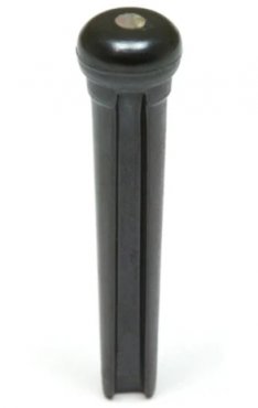 TUSQ Traditonal Bridge Pins 2mm Black / Paua Dot (6 Pcs)