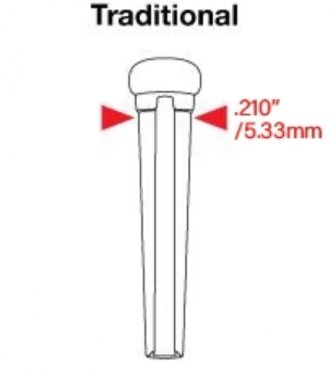 TUSQ Traditonal Bridge Pins 2mm Black / Paua Dot (6 Pcs)