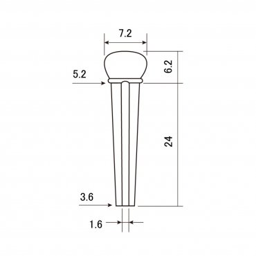 Hosco Stallpinnar Svarta med prick 6 st