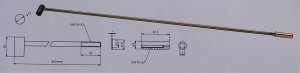 Dragst�ng enkel 460 mm tumg�nga