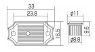 GOTOH Kluson 3+3. Tulpanvred Svarta