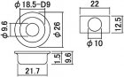 Tele jackplate Chrome