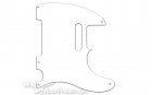 Pickguard White USA 1PLY Tele 5 hole