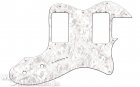 Pickguard Thinline II USA White Pearl