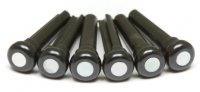 TUSQ Presentation Bridge Pins 4mm Black / M.O.P. Dot (6 Pcs)