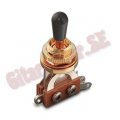 -GD- 3 Way Toggle Switch short Gold