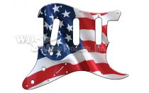 Pickguard USA American Flag Waving 3PLY SSS